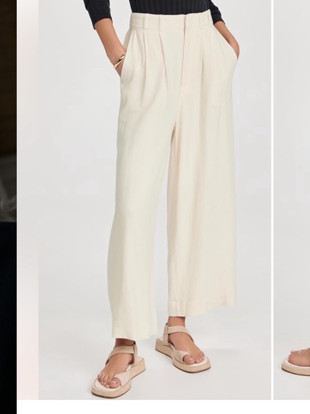 Z Supply Farrah Wide-Leg Pants in Sandstone **hemmed** for petite ankle length